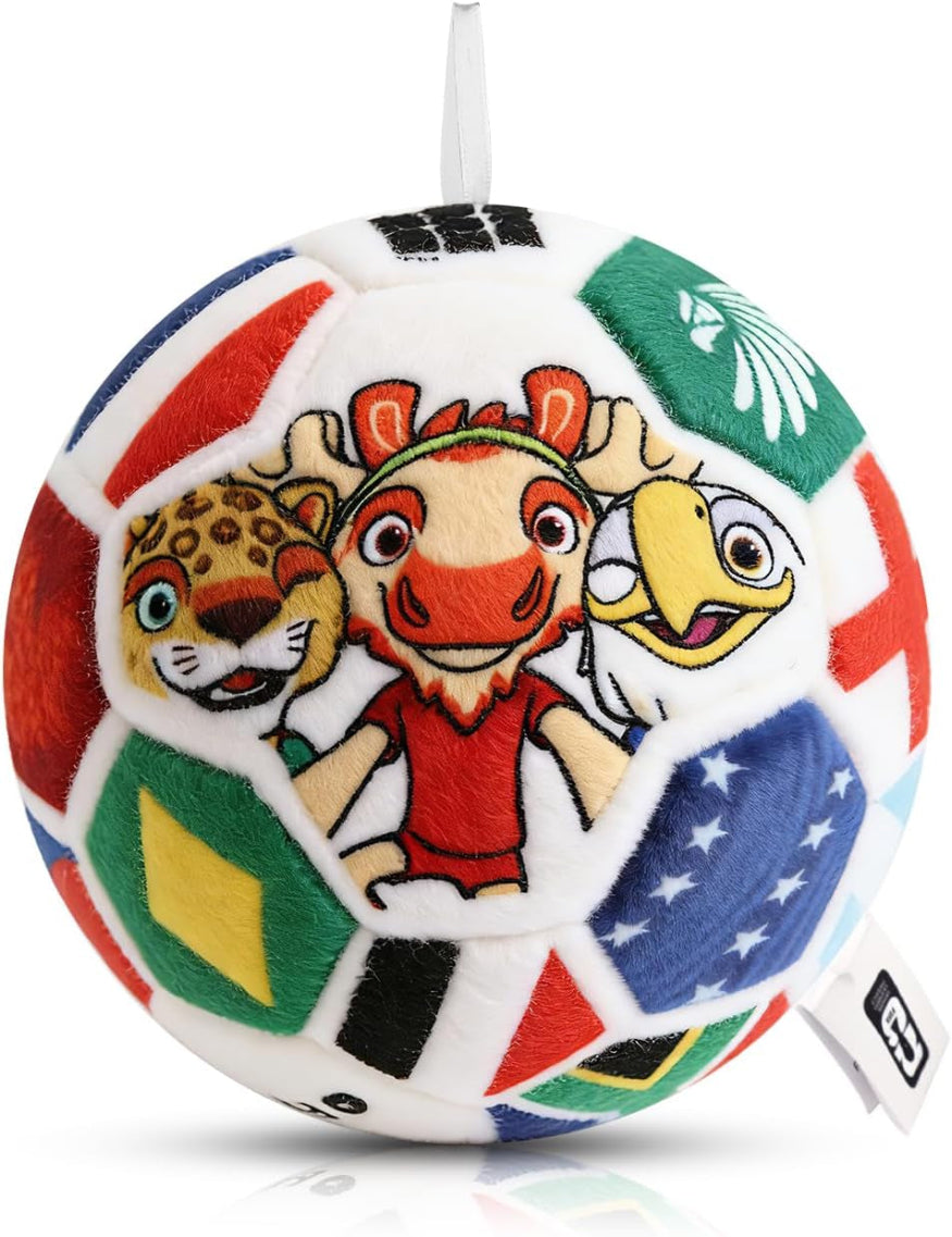FIFA World Cup 2026 Soccer Ball Plush for Kids, Official 4.7 Inch Soccer Plush Pillow Toy, World Cup 2026 Merchandise