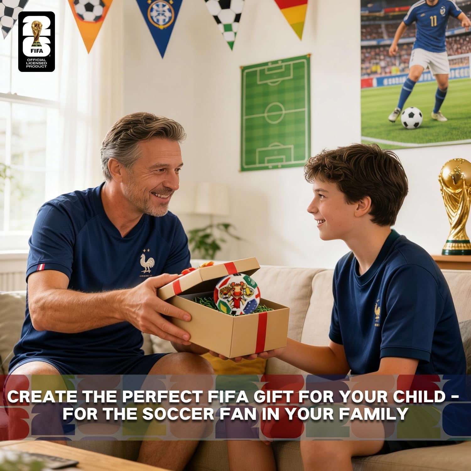 FIFA World Cup 2026 Soccer Ball Plush for Kids, Official 4.7 Inch Soccer Plush Pillow Toy, World Cup 2026 Merchandise